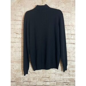 Xray Jeans Turtleneck Sweater Men's Medium Black Slim Fit Ribbed Pullover